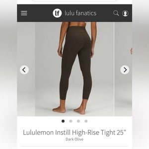 Lululemon Instill Tights Size 4